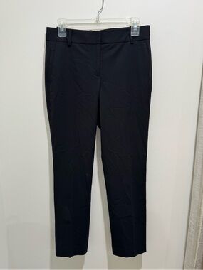 Theory Straight Tro Black Wool Blend Tailored Straight Leg Dress Pants Size 2